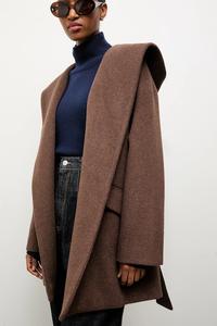 Шерстяное пальто Answear.Lab, коричневый