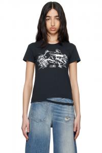 Футболка с принтом кролика Mm6 Maison Margiela, черный