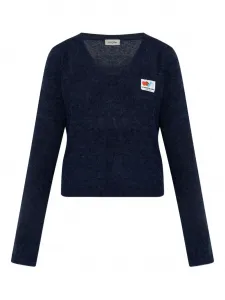 Свитер Nenybay с V-образным вырезом и нашивкой-логотипом American Vintage, синий