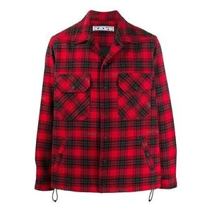 Рубашка fw20 cotton arrows printing jacket men red Off-White, красный