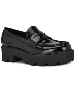Женские пенни лоферы Keram Chunky Lug Sole Nine West, черный