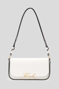 Кожаная сумка K/SIGNATURE Karl Lagerfeld, белый
