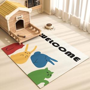 Budis Ковер 50х80 см из ПВХ для прихожей, моющийся, противоскользящий, для собак и кошек, Huanmiao Huntu