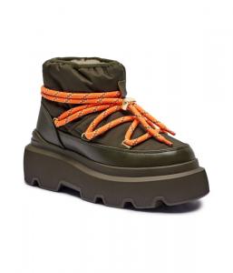 Ботинки женские Inuikii Endurance Puffer с элементами кожи, зеленый