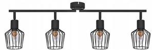 Потолочный светильник Nettlife Franziska 4-flammig, черный - металл - 24 x 10 x 75 см