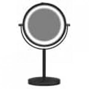 Настольное зеркало Gillian Jones с яркой светодиодной подсветкой, матовое черное, Cimi