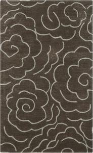 Ковер ручной работы SAFAVIEH, 92 x 153 см, Soho Collection Chocolate / Ivory SOH812G из премиальной шерсти и вискозы