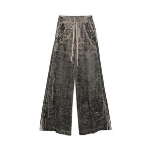 Брюки Rick Owens DRKSHDW Felpa Geth Belas Pants, Washed Foil