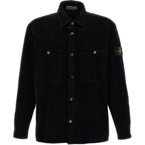 Рубашка-овершот на пуговицах с нашивкой Compass STONE ISLAND, черный