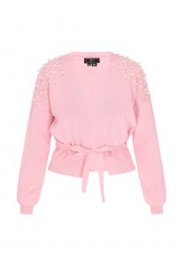 Вязаный кардиган faina, розовый