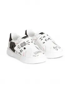 Кроссовки с графичным принтом Dolce & Gabbana Kids, белый