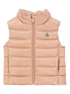 Дутый жилет ghany Moncler Enfant, бежевый