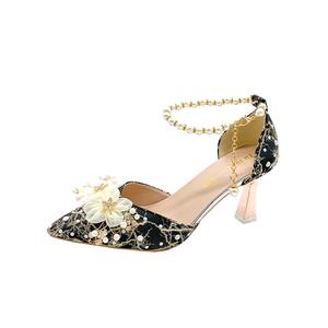 Take the Qin Тонкие каблуки на шпильке женские черные 7 см, цвет Black 7cm