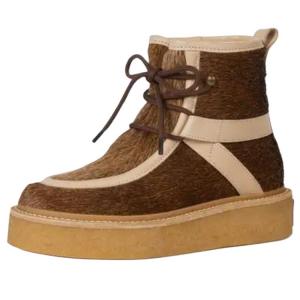 KENZO Ботинки женские коричневые на каблуке 4 см