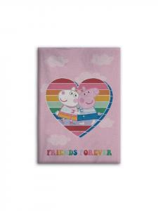 Флисовое одеяло Свинка Пеппа - пушистый и уютный плед для детей, 140 x 100 см, розовый цвет Peppa Pig