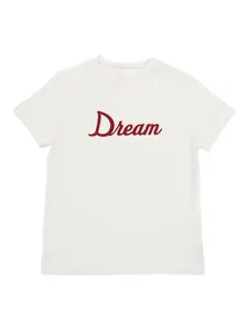 Футболка с вышивкой Douuod Kids, нейтральный