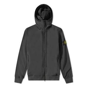 Куртка soft shell-r hooded jacket 'black' Stone Island, черный