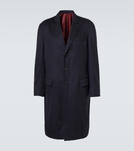Однобортное кашемировое пальто Rubinacci, синий