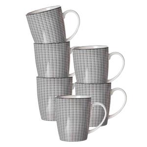 Набор из 6 стаканов с ручкой Takeo Stripes черно-белый, 350 мл Ritzenhoff Breker, черный/белый