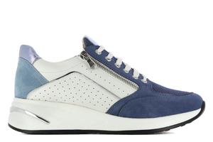 Золотые кроссовки на танкетке Casas, синий