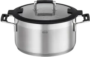 Кастрюля Rösle Silence Pro из ​​нержавеющей стали, серебристый / черный