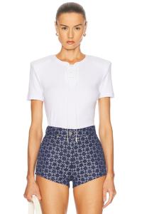 Футболка с короткими рукавами на шнуровке Givenchy, White