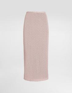 Юбка из вискозного кружева DOLCE & GABBANA, розовый