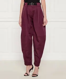 Брюки с поясом Янна Regular fit Pinko, фиолетовый