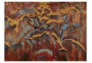 Акриловая картина ручной работы KUNSTLOFT Bunter Marmor цвет blau/rot