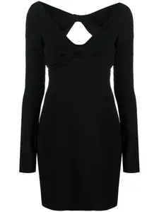 Платье мини с длинными рукавами Blumarine, черный