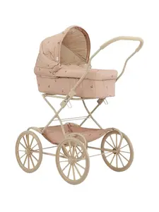 Стеганая коляска с принтом вишни Konges Sløjd, розовый