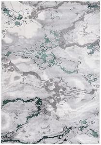 Ковер SAFAVIEH, 79 x 153 см, Craft Collection, Grey & Green, современный абстрактный дизайн, не линяет и прост в уходе, идеален для помещений с высокой проходимостью: прихожая, гостиная, спальня (CFT860G)