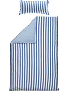 Erwin Müller Двустороннее постельное белье Mako из атласа, сине-белого цвета