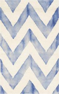 Ковер SAFAVIEH, 61 x 92 см, Dip Dye Collection Ivory/Blue DDY715A ручной работы шеврон акварель премиальная шерсть