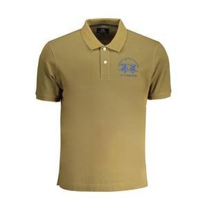 Зеленая хлопковая рубашка-поло La Martina