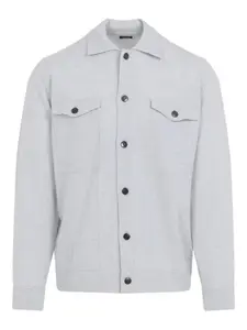 Куртка-рубашка с карманами Kiton, серый