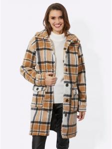 Короткое пальто цвета экрю и черной клетки WITT WEIDEN