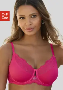 Бюстгальтер-минимайзер Nuance с экстравагантным аксессуаром из стразов, нижнее белье, розовый