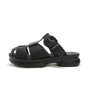 Женские сандалии с закрытым носком, устойчивые к истиранию Mulinsen, Black