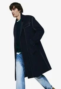 Длинное полосатое классическое пальто Desigual, Blue