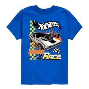 Футболка с принтом для мальчиков 8-20 лет "Гонка" Hot Wheels, синий