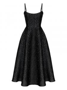 POST MERIDIEM жаккардовое платье миди, черный