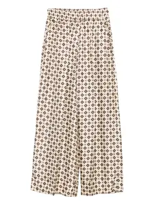 Шелковые брюки с геометрическим принтом P.A.R.O.S.H., нейтральный