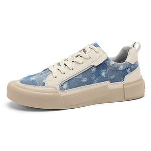 Bull Thunder Антискользящие износостойкие низкие скейтерские кроссовки мужские синие, цвет Blue