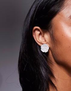 Серьги-гвоздики Camelliaa с цветочным узором и жемчугом Aldo