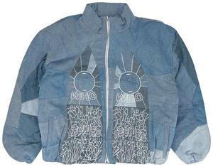 Who Decides War Вышитая куртка-бомбер «Синий», посвященная решению военных решений