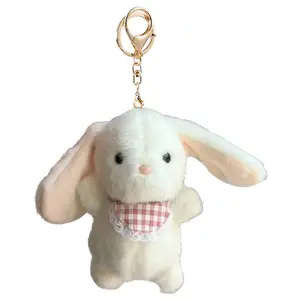 Плюшевый кулон с милым кроликом с большими ушами, высота 12см FKOFR, белый
