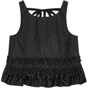 Топ с рюшами GANNI, черный