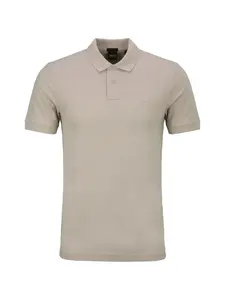 Поло с логотипом Boss, бежевый