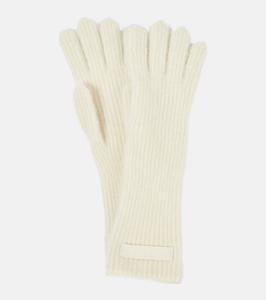 Перчатки из смеси альпаки и шерсти Jacquemus, Off-White